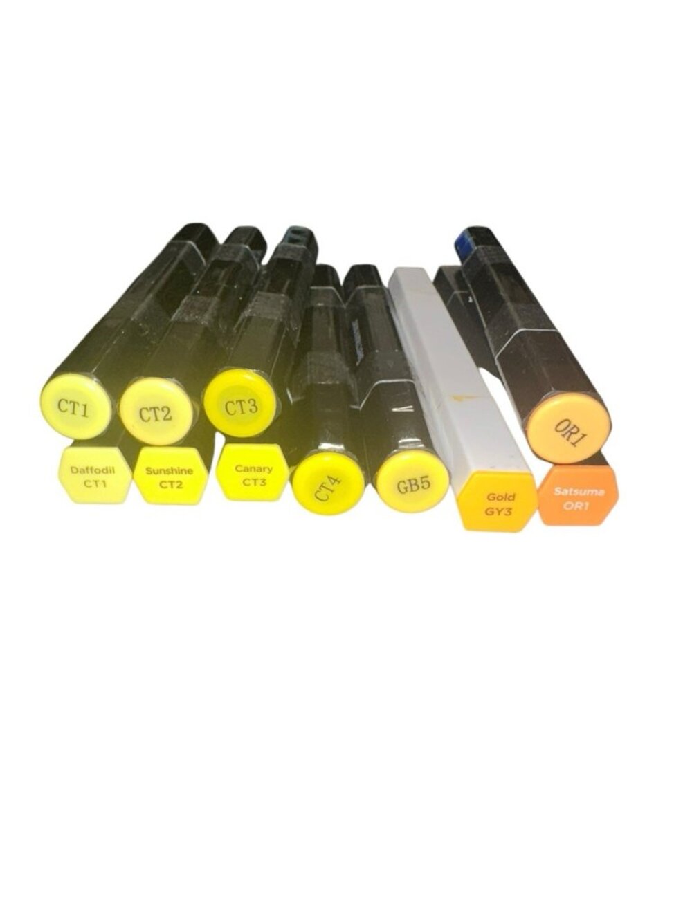 Lot Of 11 Spectrum Noir Alcohol Markers Yellow & Orange Some Duplicate